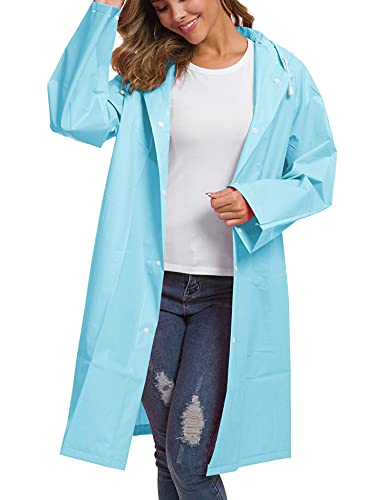 PALAY® 2Pcs Rain Ponchos for Men Women, Reusable EVA Raincoats with Hood for Rain Ponchos PALAY® 2Pcs Rain Ponchos for Men Women, Reusable EVA Raincoats with Hood for Rain Ponchos